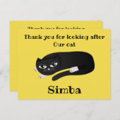 Carte Postale Merci garde de chat (Devant / Derrière)