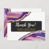 Carte Postale Merci Géode Agate Slice Gemstone Ultra Violet (Devant / Derrière)