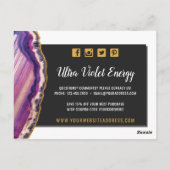 Carte Postale Merci Géode Agate Slice Gemstone Ultra Violet (Dos)