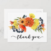 Carte Postale Merci Gerbera Fleur Daisy (Devant / Derrière)