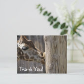 Carte Postale Merci Giraffe Kisses (Debout devant)