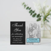 Carte postale "Merci" glamour et fantaisie (Debout devant)