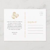 Carte Postale Merci Gold Luxury Sweet 16 Ballons d'anniversaire (Dos)