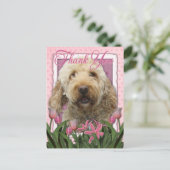 Carte Postale Merci - Goldendoodle (Debout devant)