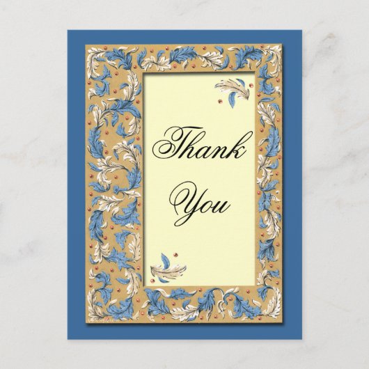 Carte postale Merci Gothique personnalisable (Devant)