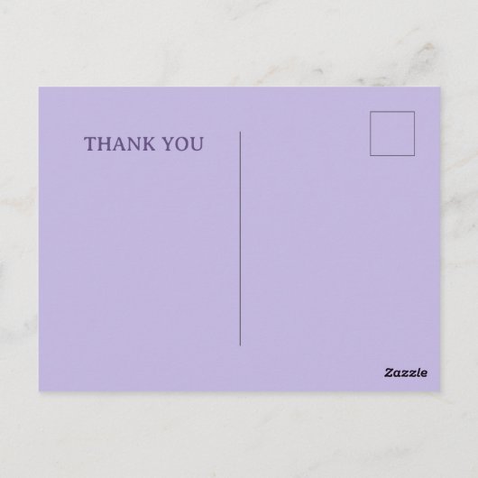 Carte Postale Merci gothique violet Rose (Dos)
