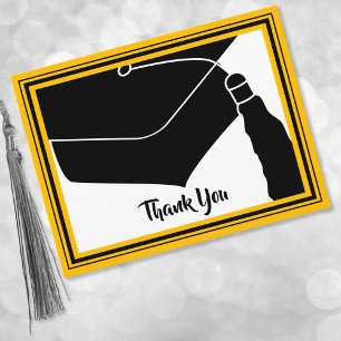 Carte Postale Merci Grad Casquette noir et or