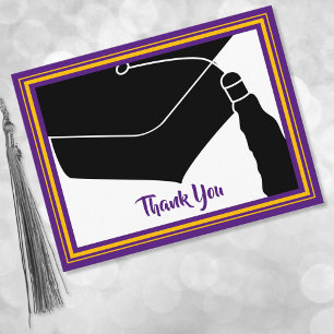 Carte Postale Merci Grad Casquette violet et or