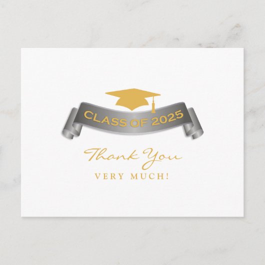 Carte Postale Merci Graduation Class of 2025 Postcard (Devant)