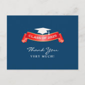 Carte Postale Merci Graduation Class of 2025 Postcard (Devant)
