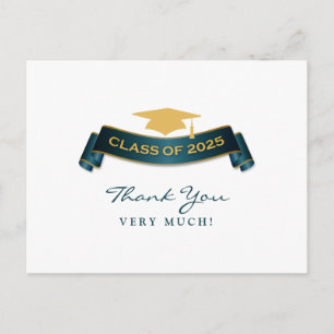 Carte Postale Merci Graduation Class of 2025 Postcard