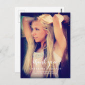 Carte Postale Merci Graduation Photo Lycée Calligraphie (Devant / Derrière)