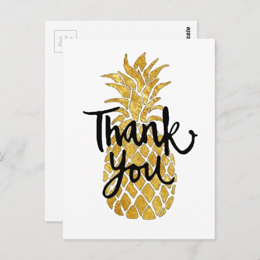 Carte Postale merci graphique ananas (Devant / Derrière)