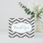 Carte postale Merci Grey Chevron (Debout devant)