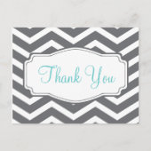 Carte postale Merci Grey Chevron (Devant)