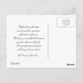 Carte postale Merci gris classique (Dos)