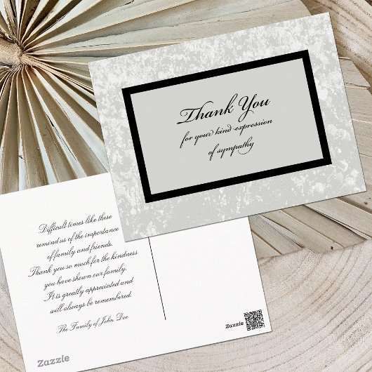 Carte postale Merci gris classique