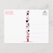 Carte Postale Merci Gymnastique en rose, gris et noir (Dos)