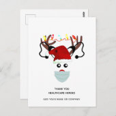 Carte Postale Merci Héros de la santé Noël 2020 (Devant / Derrière)