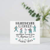 Carte Postale Merci Héros Travailleur de la Santé (Debout devant)