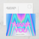 Carte Postale Merci Holographique Irridescent Y2K (Devant / Derrière)