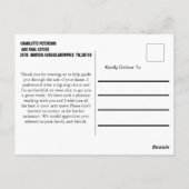 Carte Postale Merci immobilier bleu moderne (Dos)