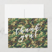 Carte Postale Merci ! Impression camouflage militaire forestier (Devant / Derrière)