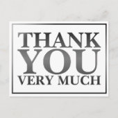 Carte Postale Merci imprimé noir classique moderne (Devant)
