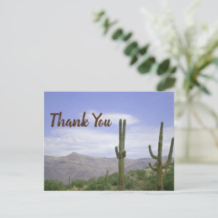 Carte Postale Merci Invité de la maison Photo Désert Cactus Sagu
