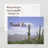 Carte Postale Merci Invité de la maison Photo du désert Cactus S (Devant / Derrière)