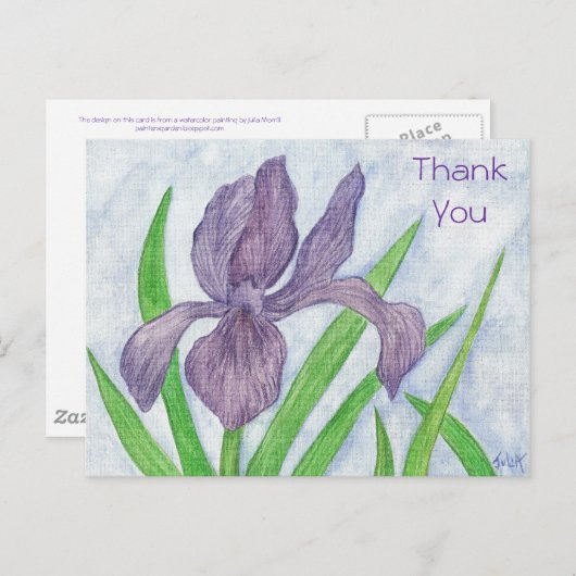 Carte postale Merci Iris (Devant / Derrière)