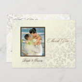 Carte postale Merci ivoire Damask (Devant / Derrière)