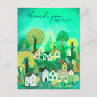 MERCI Jolie illustration de village champêtre