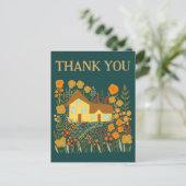 CARTE POSTALE MERCI JOLIES FLEURS DE LA FERME (Debout devant)