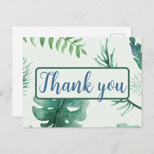 Carte postale Merci Jungle Safari (Devant / Derrière)