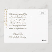 Carte Postale Merci | Larmes d'ange or (Dos)