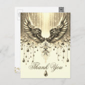 Carte Postale Merci | Larmes d'ange or (Devant / Derrière)