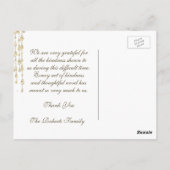 Carte Postale Merci | Larmes d'ange or (Dos)