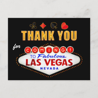 Carte Postale Merci - Las Vegas Sign Fabulous Casino Night