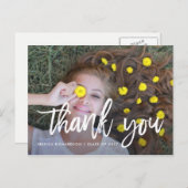 Carte Postale Merci léger | Merci photo de diplôme (Devant / Derrière)