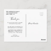 Carte Postale MERCI | lettrage à la main faire-part bébé (Dos)