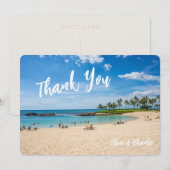 Carte postale Merci lune de miel 5x7, Oahu Ko Olin (Devant / Derrière)