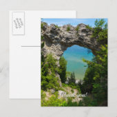 Carte postale Merci Mackinacs Arch Rock (Devant / Derrière)