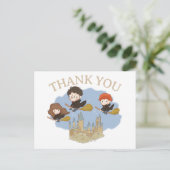 Carte Postale Merci Magique Harry Potter et Hogwarts (Debout devant)