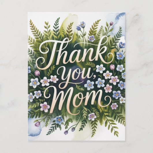 Carte Postale Merci, Maman (Devant)