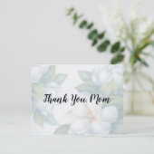 Carte Postale Merci Maman Fleurs de Cornouiller Blanc Fané (Debout devant)