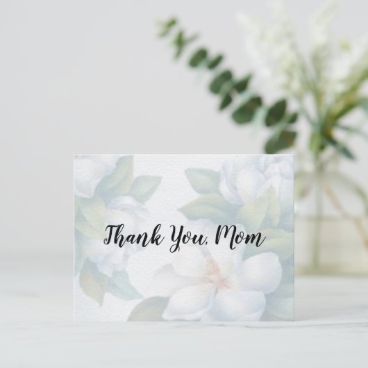 Carte Postale Merci Maman Fleurs de Cornouiller Blanc Fanées (Debout devant)