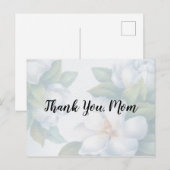 Carte Postale Merci Maman Fleurs de cornouiller blanches fanées (Devant / Derrière)