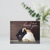 Carte postale Merci manuscrite - Blanc (Debout devant)