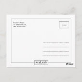 Carte postale Merci manuscrite - rose (Dos)